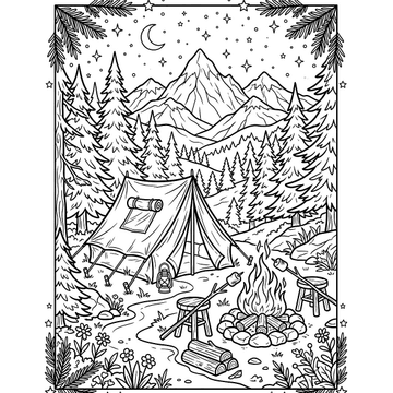 Cozy Cottage Garden Coloring Page – Free Printable for Kids | Color Me In